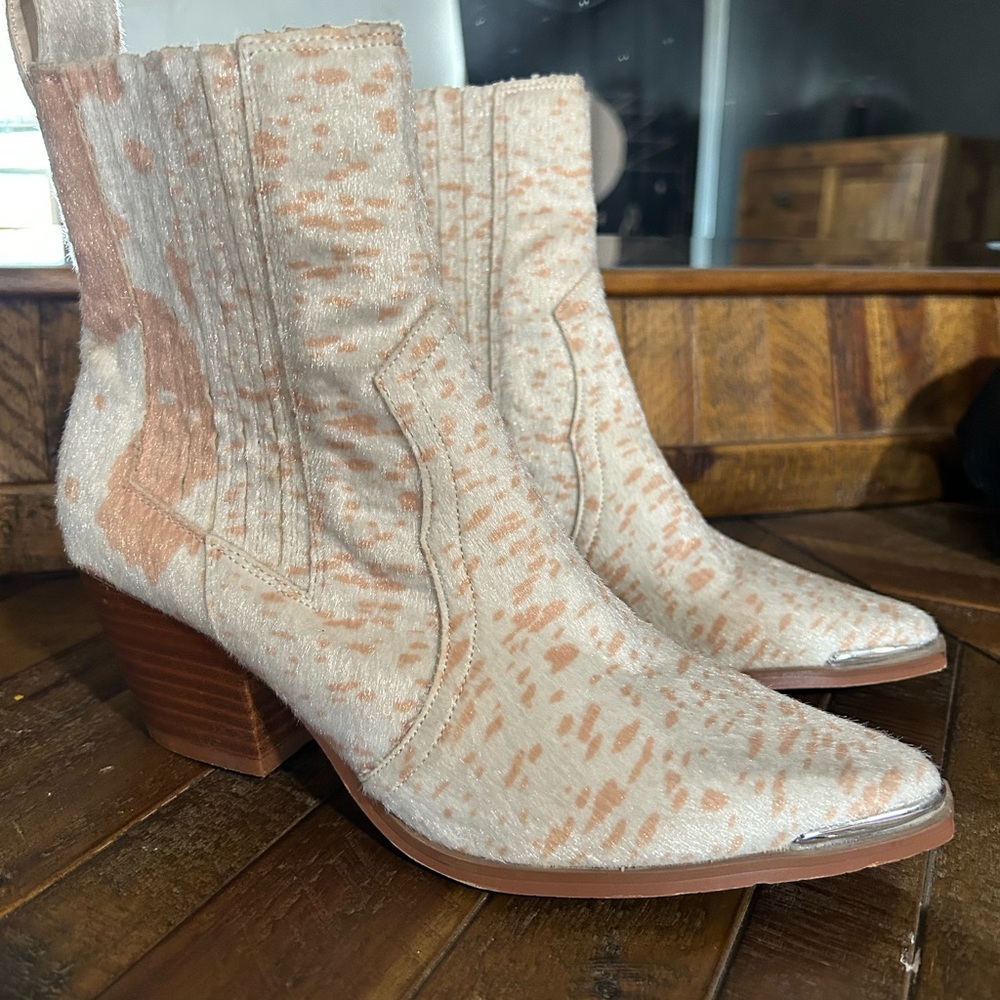 Cowhide Ankle Boots